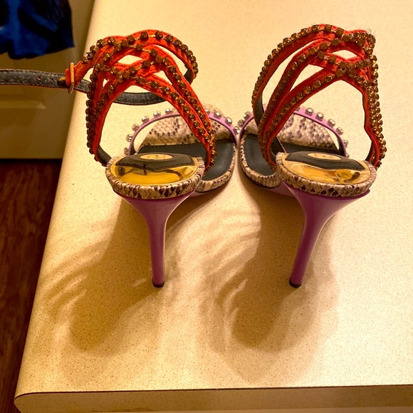 Python Print Diamanté Heels - Picture 3 of 4